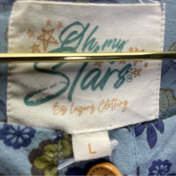 Oh My Stars by Layerz Cecily Patchwork Cottagecore Maxi Button Down Tiered Dress - Picture 9 of 9